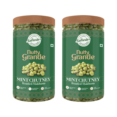 Sabrosia's Mint Chutney Roasted Makhana – 70 Gram(Pack of 2)